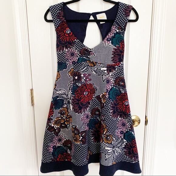 Anthropologie Maeve Multicolor Floral Fit n Flare Dress Small - Picture 2 of 7